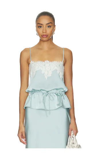 Elodie the Label Diora Top in Baby Blue. - size S | Revolve Clothing (Global)