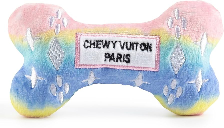 Haute Diggity Dog Chewy Vuiton Black Monogram Collection – Soft Plush Designer Dog Toys with Sq... | Amazon (US)