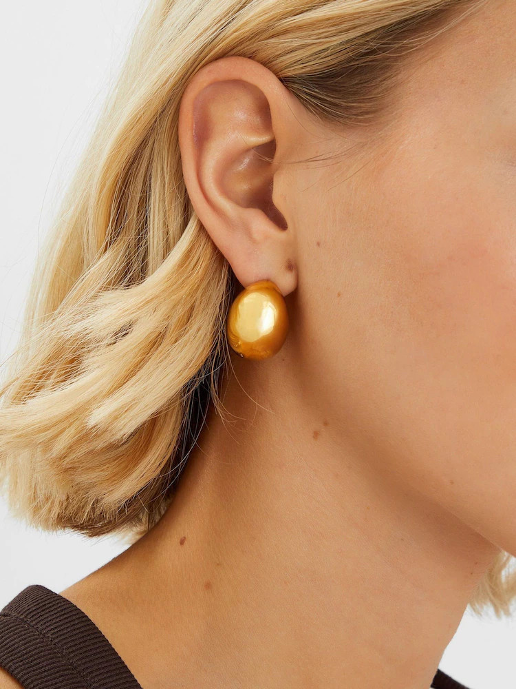 Buy Accessorize Gold Tone 14ct Chunky Dome Hoop Earrings from Next Ireland | Next EU