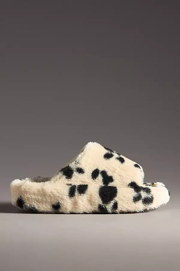 Maeve Fuzzy Platform Slippers | Anthropologie (US)