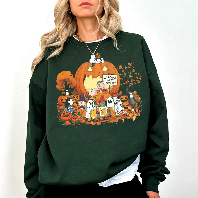 Peanuts Halloween Shirt – Snoopy Great Pumpkin Fall Crewneck, Charlie Brown Cute Tee | Etsy (US)