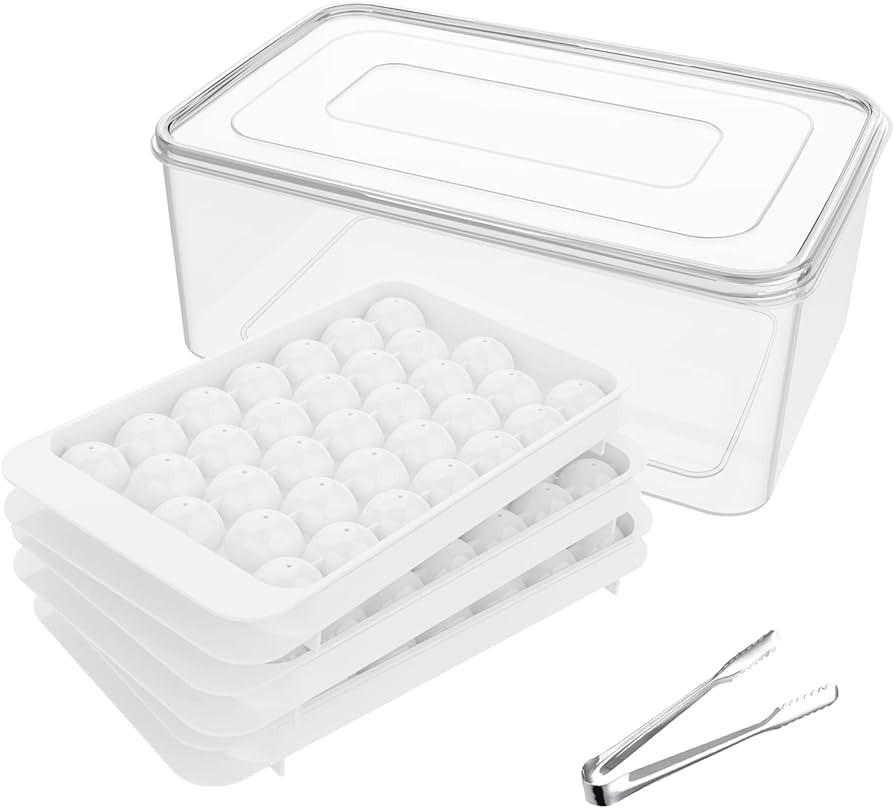 Miaowoof Small Ice Cube Trays, 3 Pack Ice Trays with Ice Bucket & Scoop, 1in X 99PCS Circle Ice C... | Amazon (US)