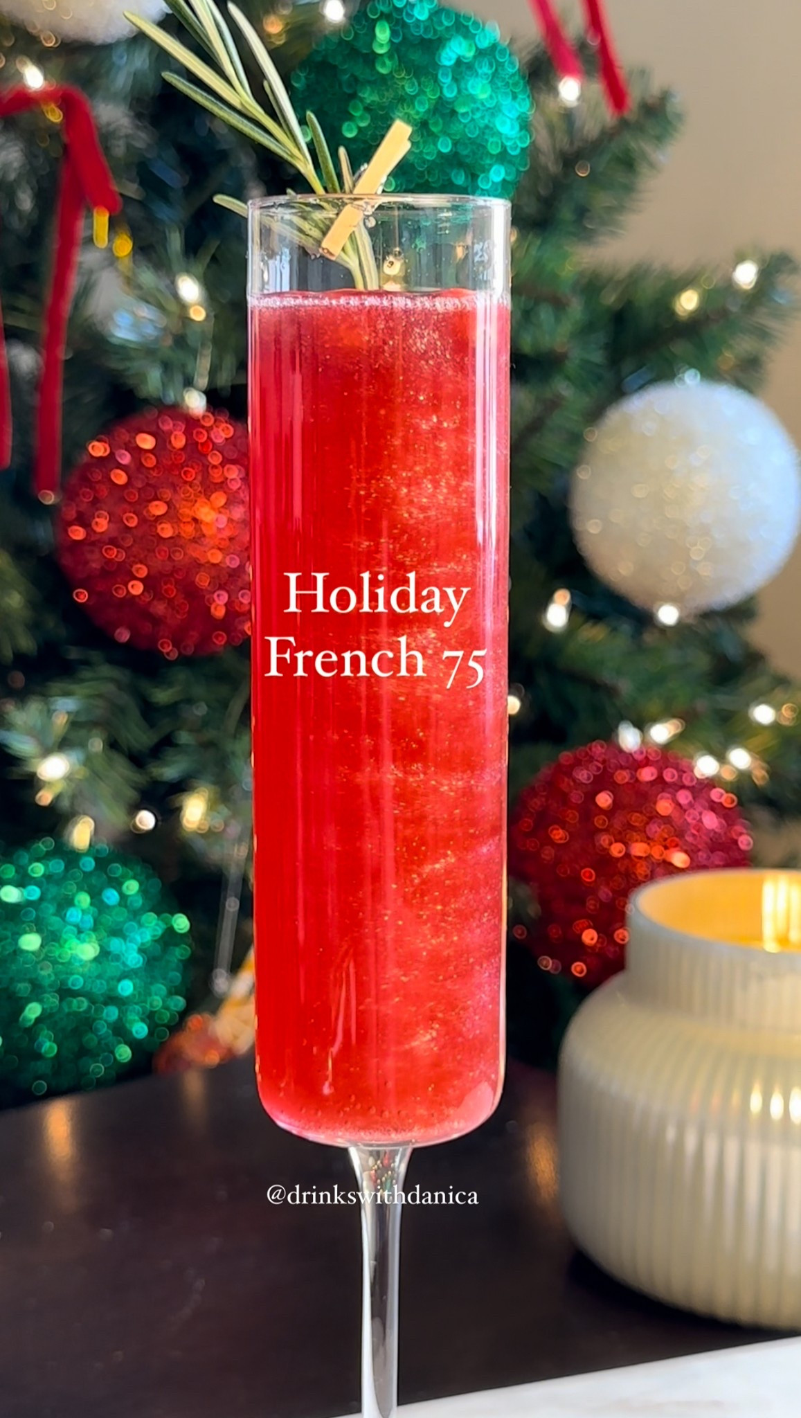Holiday French 75

Follow me on instagram and TikTok @drinkswithdanica for this recipe and more. Full recipe can also be found on Drinkswithdanica.com 