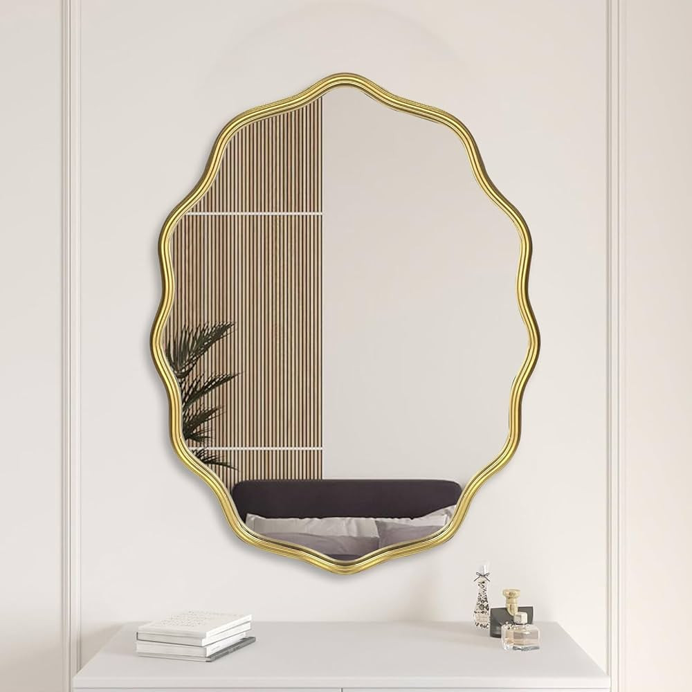 ironsmithn Wall Mirror Mounted Round Decorative Mirrors for Bathroom Vanity, Living Room or Bedro... | Amazon (US)