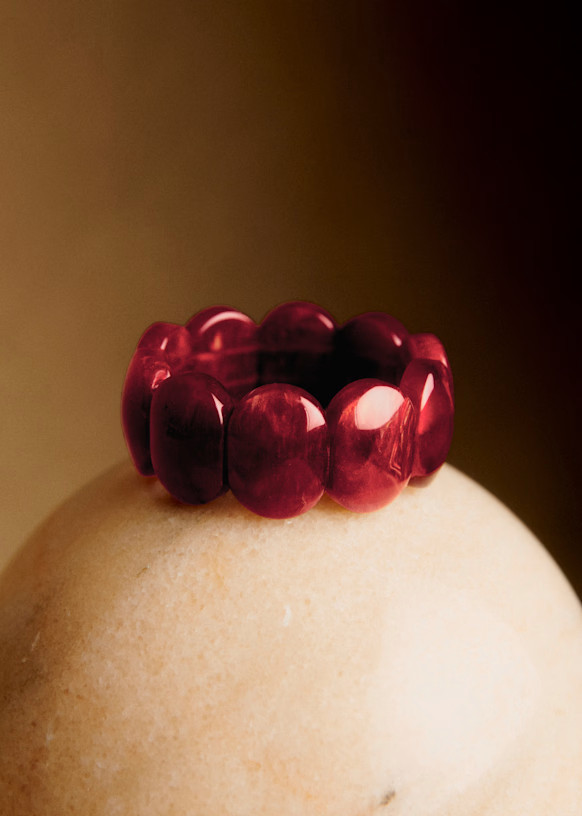 Amandine Bracelet - Carmine Red - Resin - Sézane | Sezane Paris - US