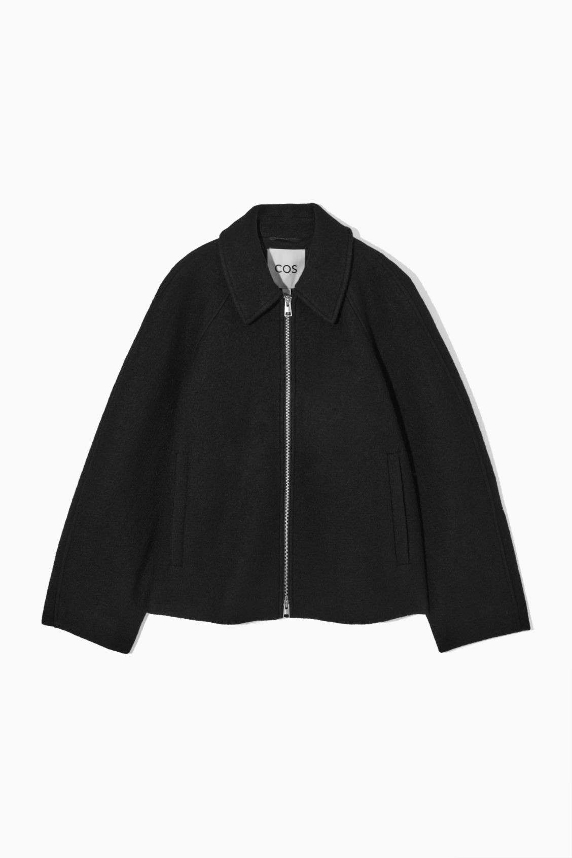 OVERSIZED BOILED-WOOL JACKET - BLACK - COS | COS UK