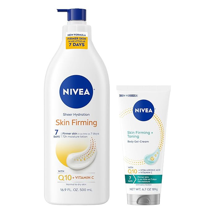 NIVEA Sheer Hydration Skin Firming Body Lotion (16.9 Fl Oz) + Skin Firming & Toning Body Gel Crea... | Amazon (US)