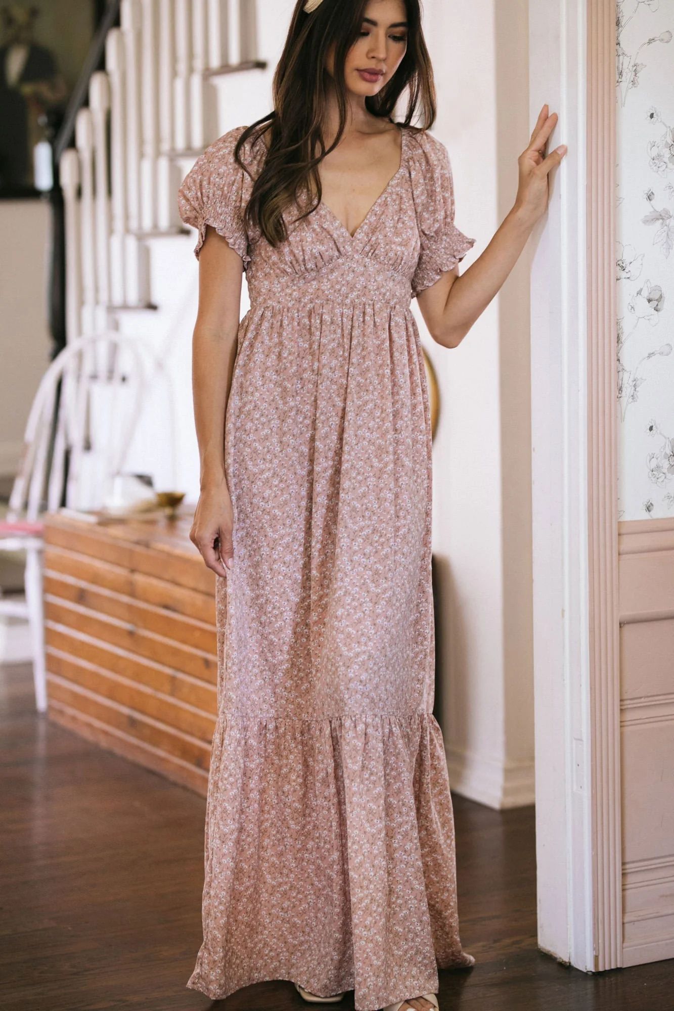 Jamila Puff Sleeve Maxi Dress | Morning Lavender