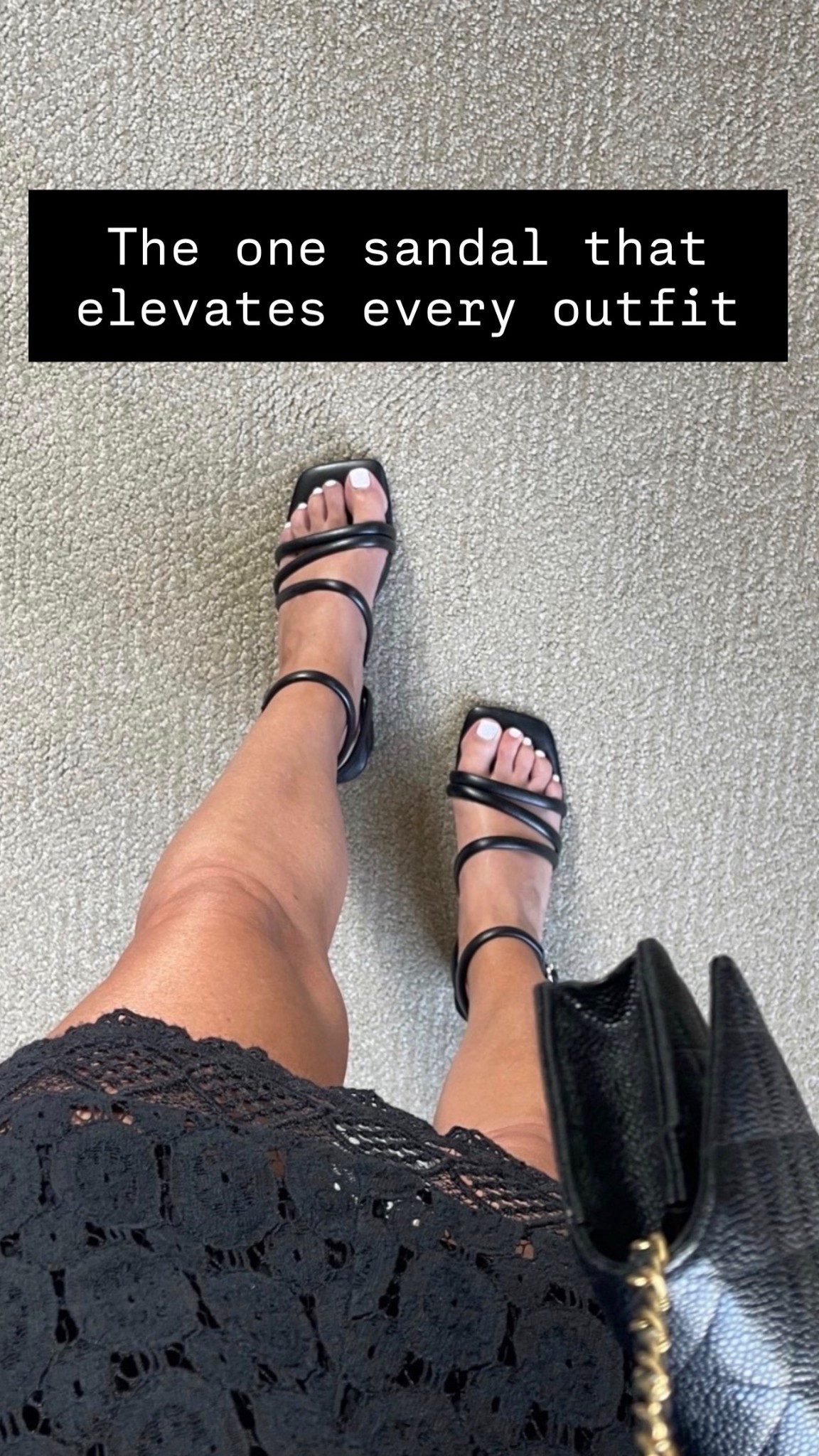 These black strappy sandals are so comfortable and look very elevated. They are a top seller with my followers and for good reason. These fit true to size. They also come in tan and a few other color options as well.  #sandals #summershoes 

#LTKootd
