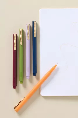 Papier Fine-Tipped Colored Pens, Set of 5 | Anthropologie (US)