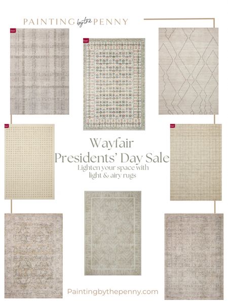 Presidents’ Day Sale! Lighten up your space with these light and airy rugs! #wayfair 

#LTKhome #LTKsalealert