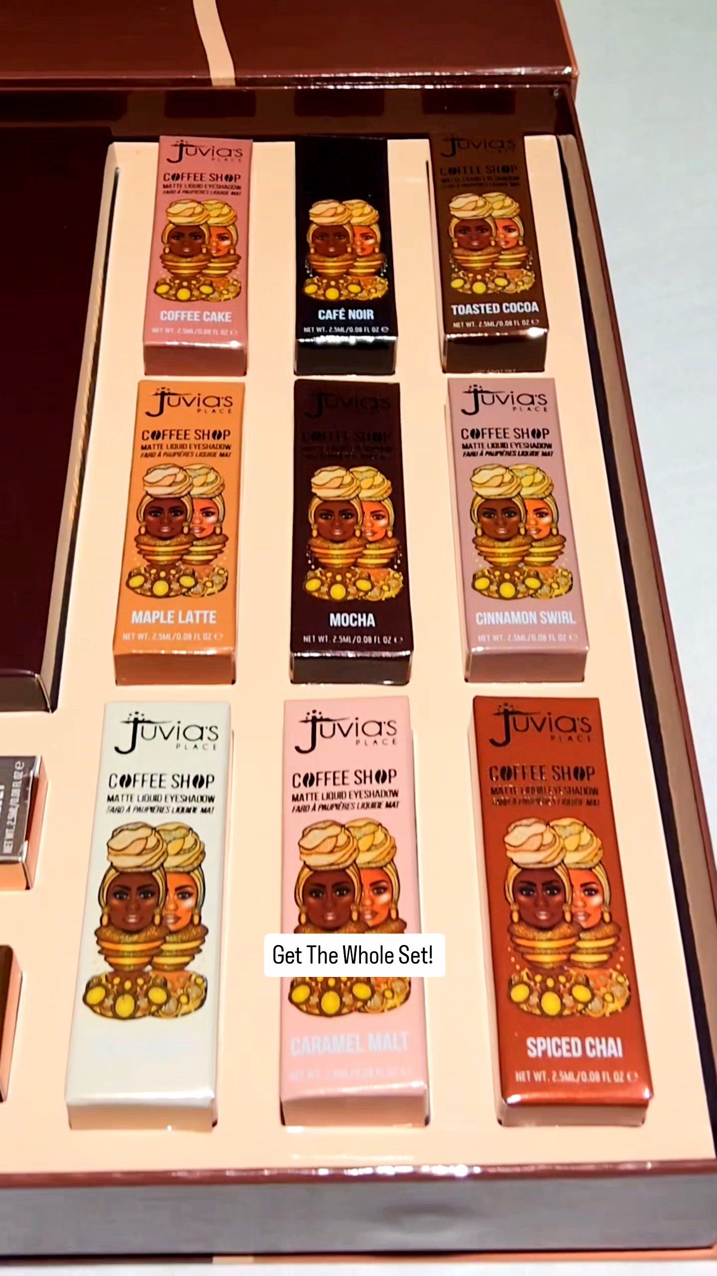 13 intense, inclusive and versatile nude + brown shades (9 matte, 4 shimmer). First 9 swatched on arm are matte, last 4 shimmer.The matte shades: Coffee Cake, Cafe Noir, Toasted Cocoa, Maple Latte, Mocha, Cinnamon Swirl, Cream Puffs, Caramel Malt, Spiced Chai The shimmer shades: Cafe Royale, Bronzed Brew, Caramel Drizzle, Vanilla Velvet What I love:High pigment Easy blending + buildable Creamy, smooth texturesCrease-proof, smudge-proof Long-lasting, waterproof formulaLightweight, fast-drying, non-tackyGorgeous eye-catching finishEndless combinations. Shades used in demo: Maple Latte, Cafe Royale and Cream Puffs

#LTKBeauty #LTKFindsUnder50 #LTKGiftGuide