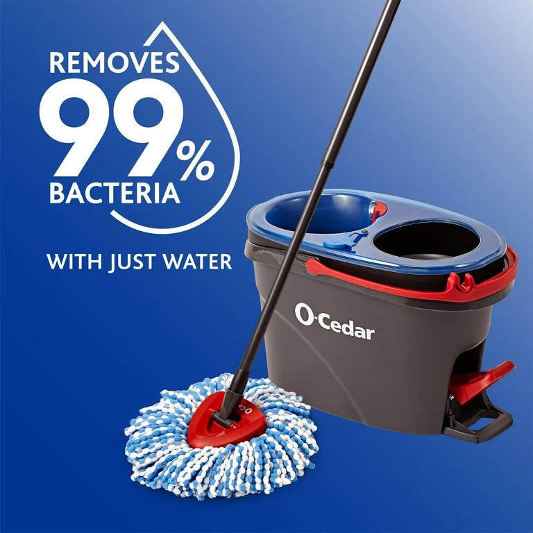 O-Cedar RinseClean™ Clean Water Spin Mop and Bucket System | Clean with Clean Water | Removes 9... | Walmart (US)