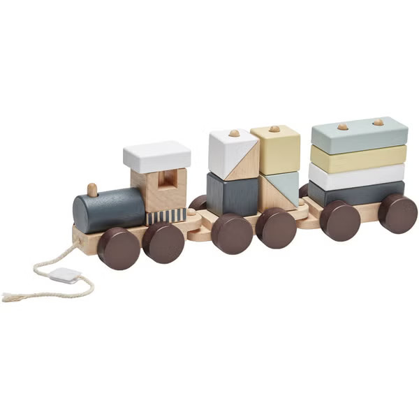 Kids Concept Block Train - Natural | The Hut (Global)