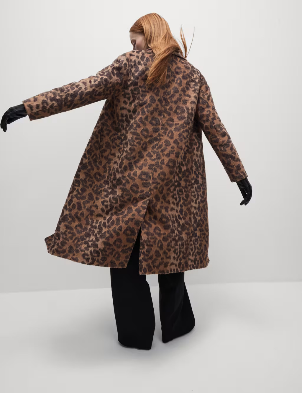 Animal Print Longline Coat With Wool | Marks & Spencer (UK)