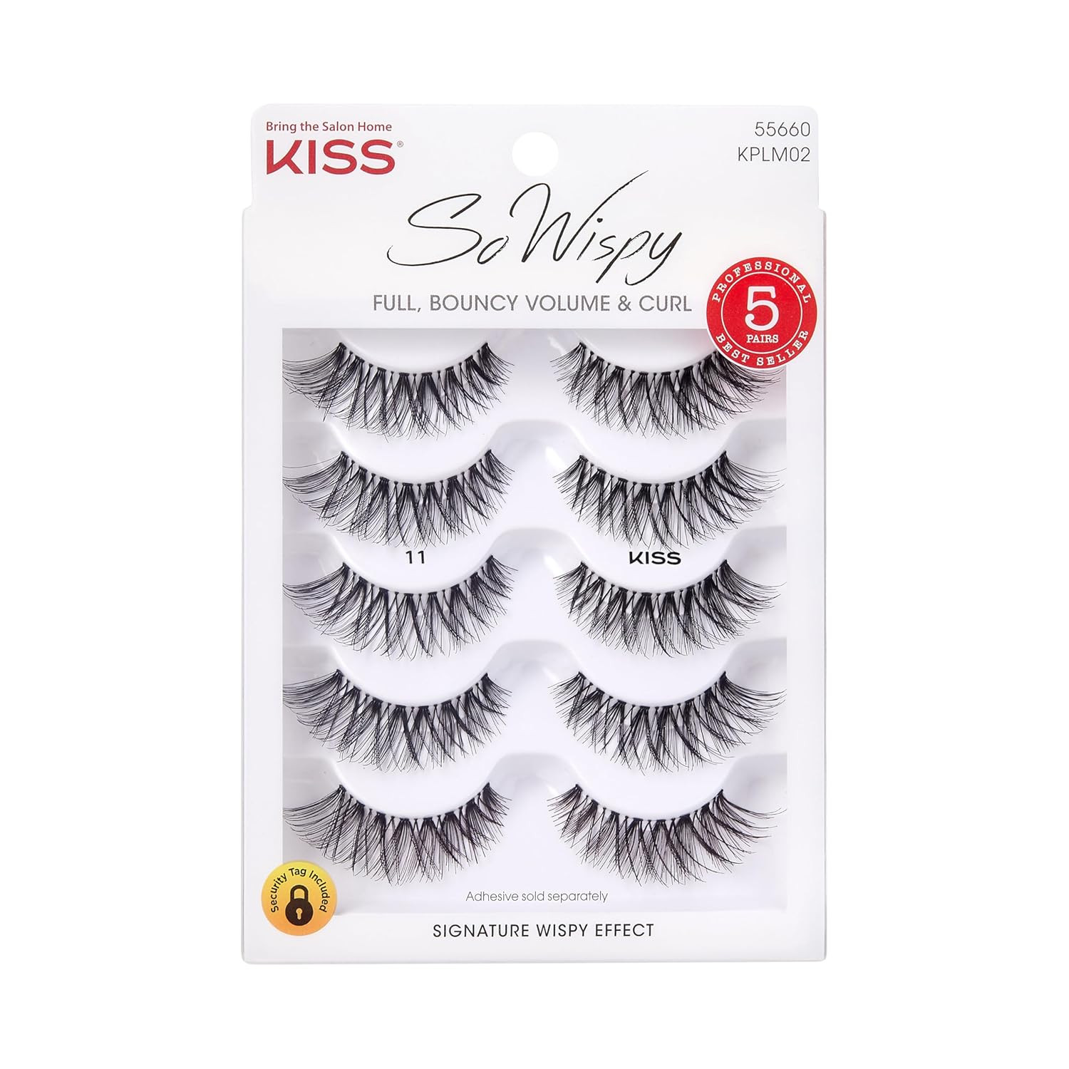KISS So Wispy, False Eyelashes, 'Style #11', 12mm, Includes 5 Pairs Of Lashes, Easy to Apply, Reu... | Amazon (US)