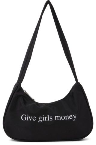 Black 'Give Girls Money' Bag | SSENSE