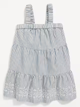 Sleeveless Striped Tiered Poplin Swing Dress for Baby | Old Navy (US)