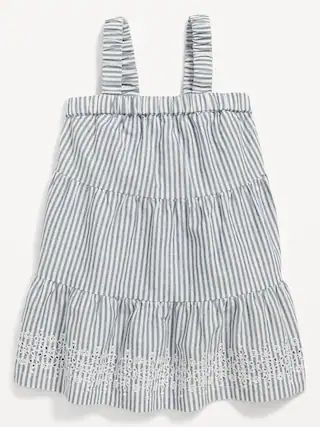 Sleeveless Striped Tiered Poplin Swing Dress for Baby | Old Navy (US)