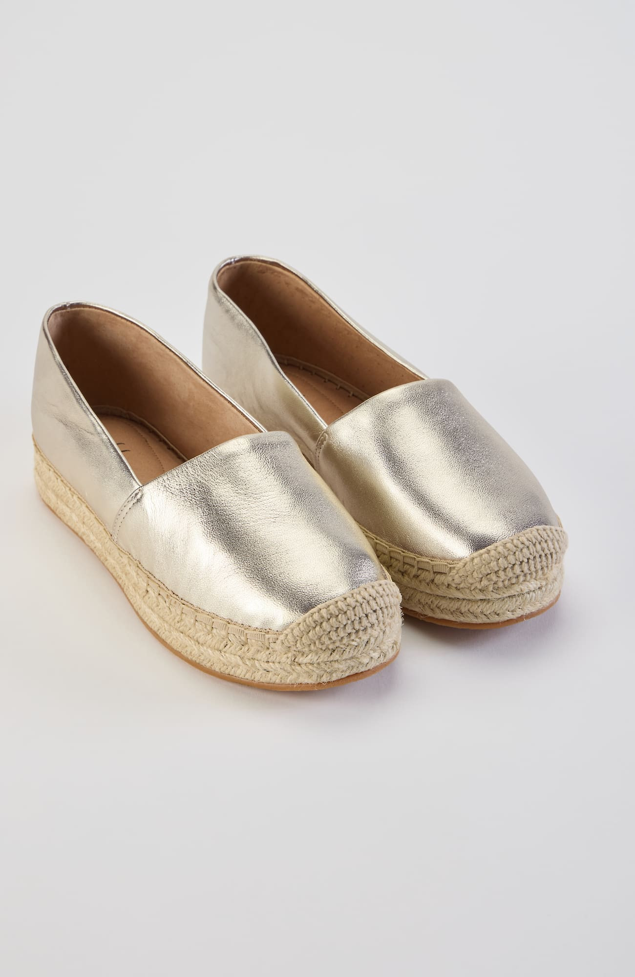 Women's Elena Espadrille Flats (Soft Gold Metallic) (Size: 7.5) J. Jill | J. Jill