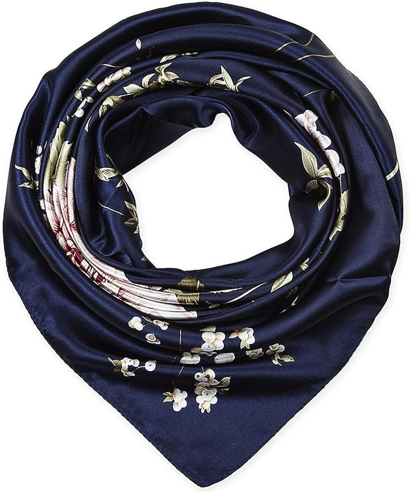 corciova 35 x 35 Large Square Hair Scarf for Women Silk Like Curly Headband Tie Sleeping at Night... | Amazon (US)