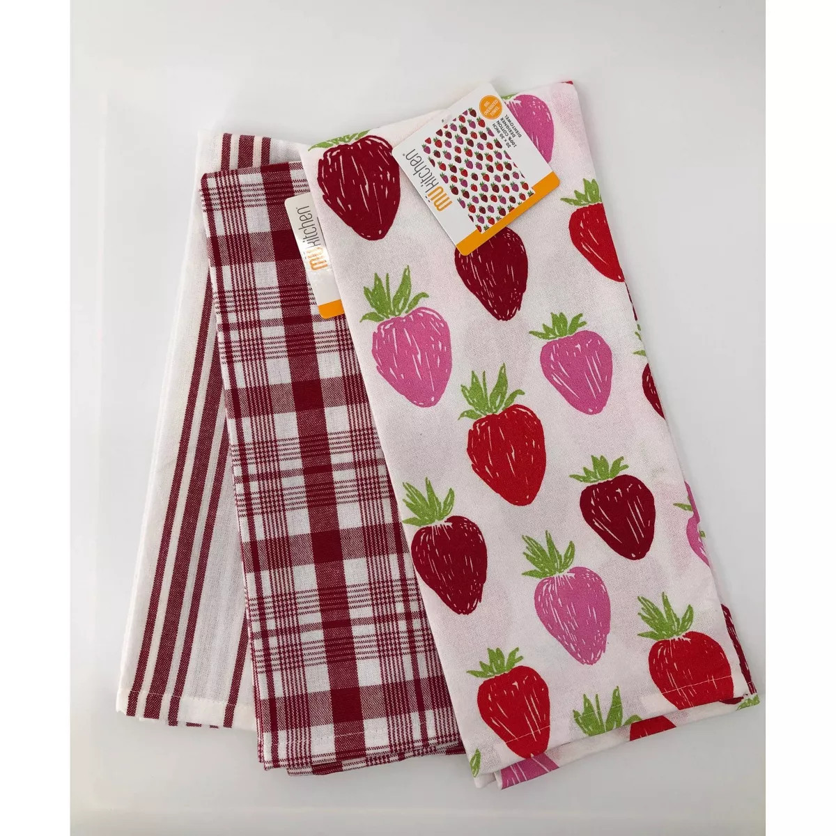 3pk Designer Strawberry Print Towel - MU Kitchen | Target