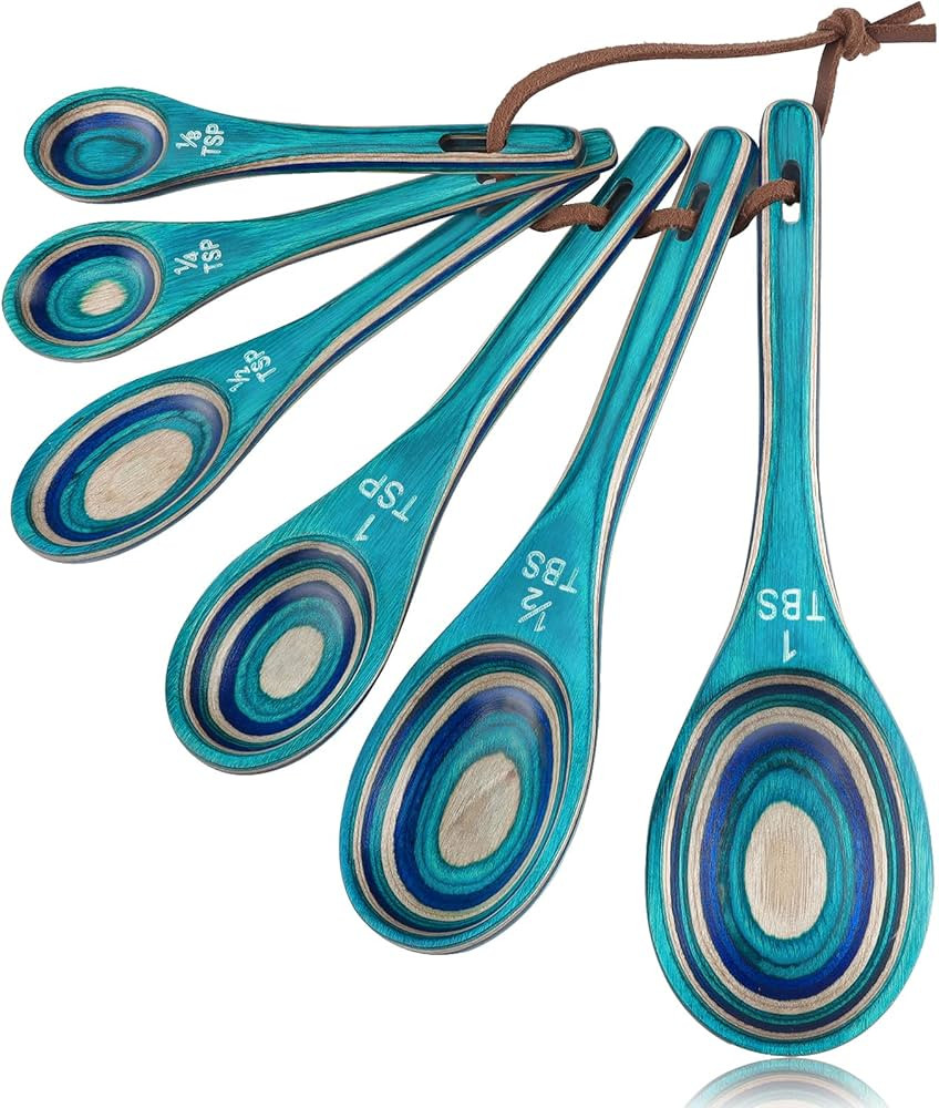 6pcs Measuring Spoons Set, Unique Pakkawood Measuring Spoons Includes 1/8 tsp, 1/4 tsp, 1/2 tsp, ... | Amazon (US)