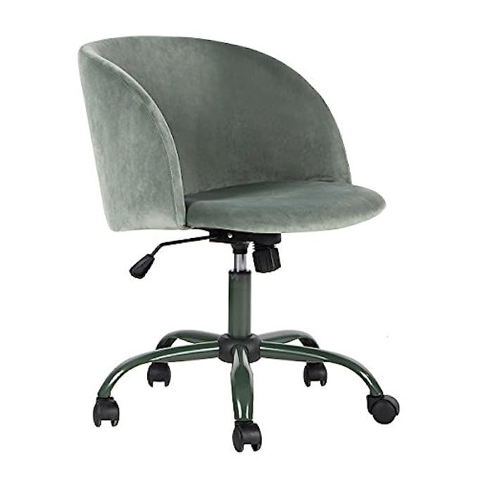 EGGREE Modern Mid-Back Velvet Computer Desk Chair Swivel Adjustable Accent Home Office Task Chair | Amazon (US)