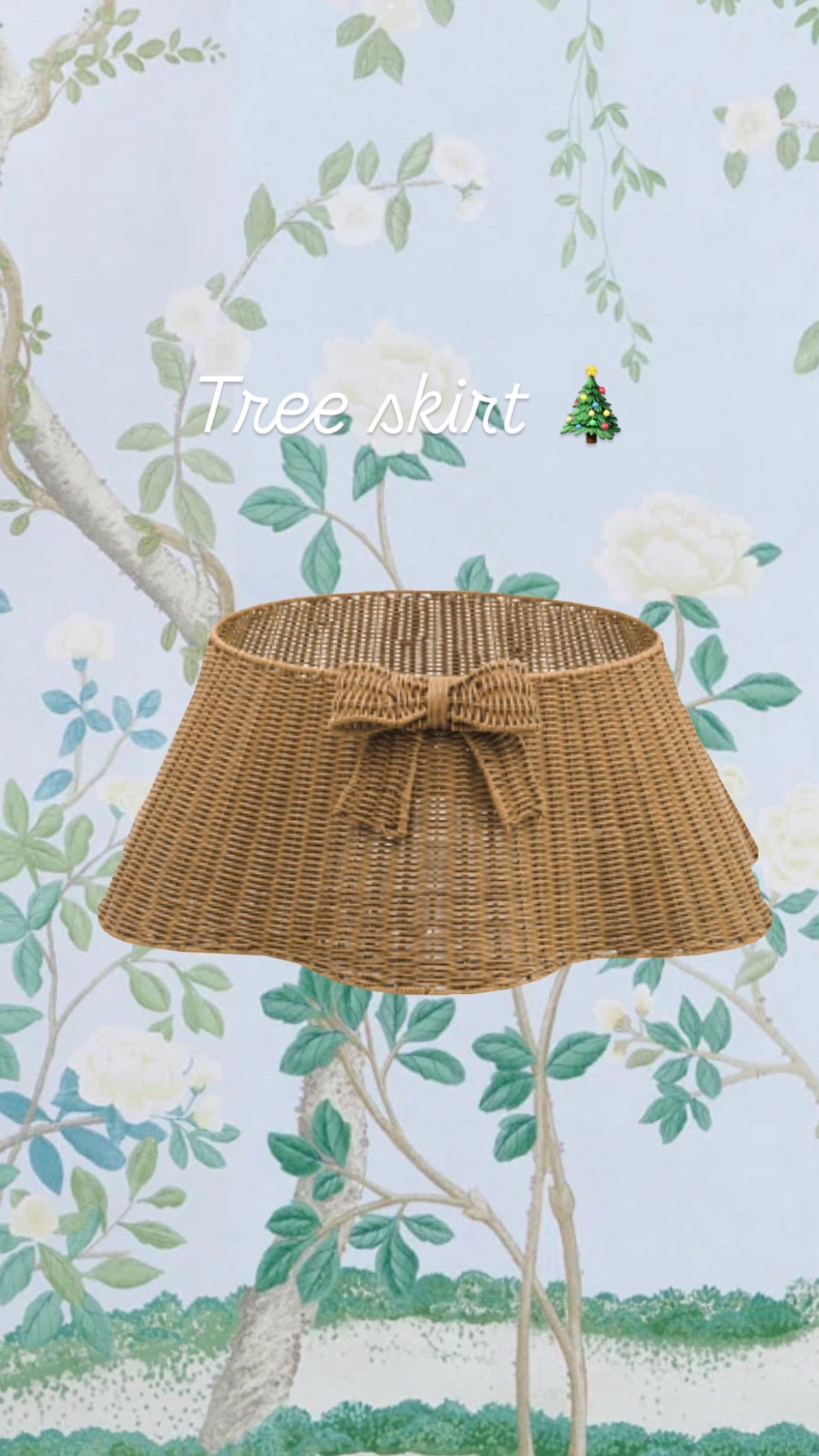 Christmas tree skirt 
Bow 
Rattan 


#LTKSaleAlert #LTKHome