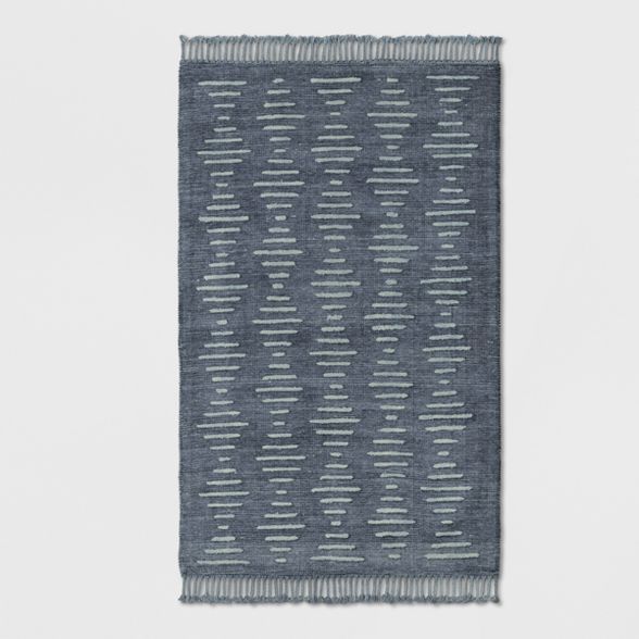 Indigo Modern Lines Overtufted Woven Area Rug - Project 62™ | Target