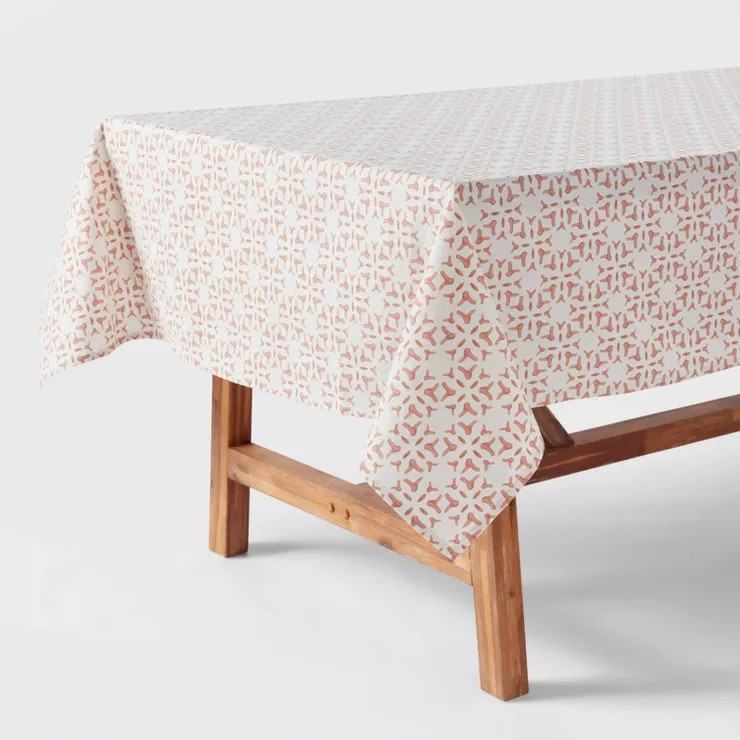 Cotton Stamp Tablecloth Pink - Threshold™ | Target