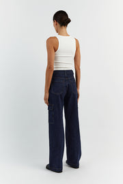 BRODY INDIGO MID RISE CARGO | DISSH