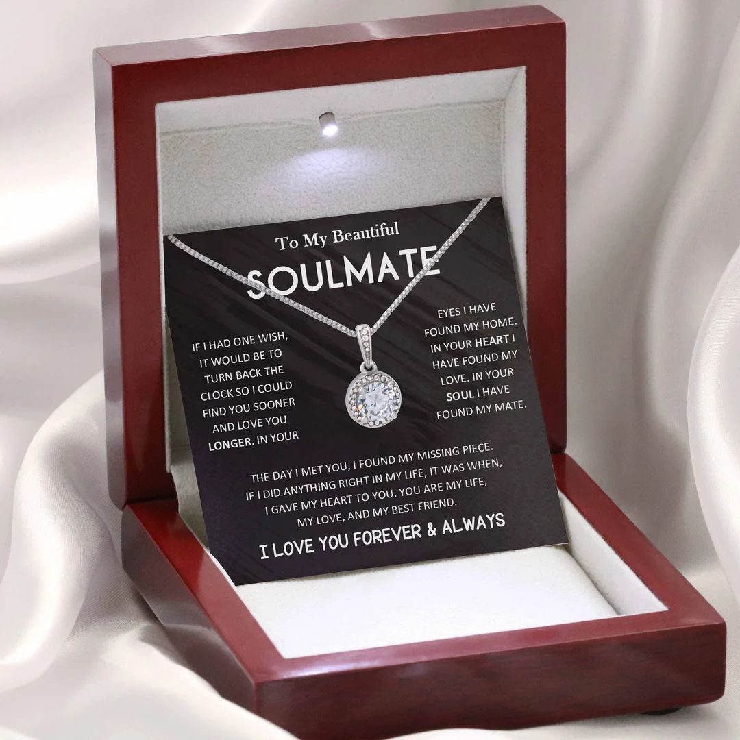 To My Soulmate Eternal Love Necklace Gift For Her, Wife, Girlfriend, Anniversary, Wedding, Valent... | Etsy (US)