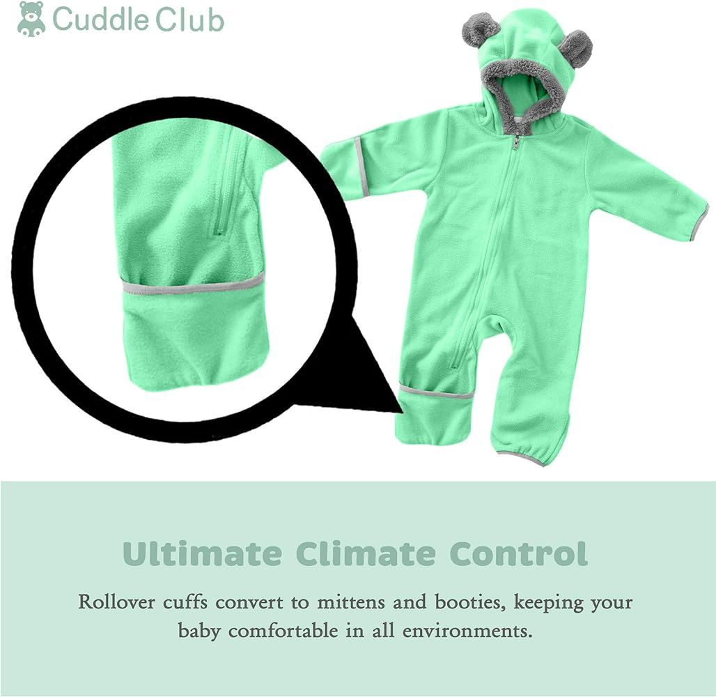 Fleece Baby Bunting Bodysuit – Infant One Piece Kids Hooded Romper Outerwear Toddler Jacket | Amazon (US)