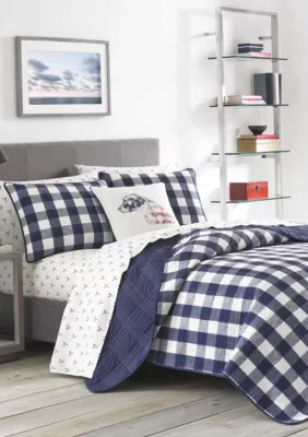 Eddie Bauer Lakehouse Plaid Cotton Quilt Sets | Belk