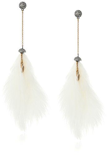 Betsey Johnson Angels & Wings Feather Statement Drop Earrings | Amazon (US)