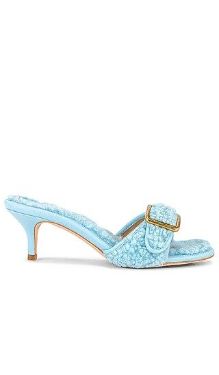 Shearling Buckle Mule in Baby Blue | Revolve Clothing (Global)