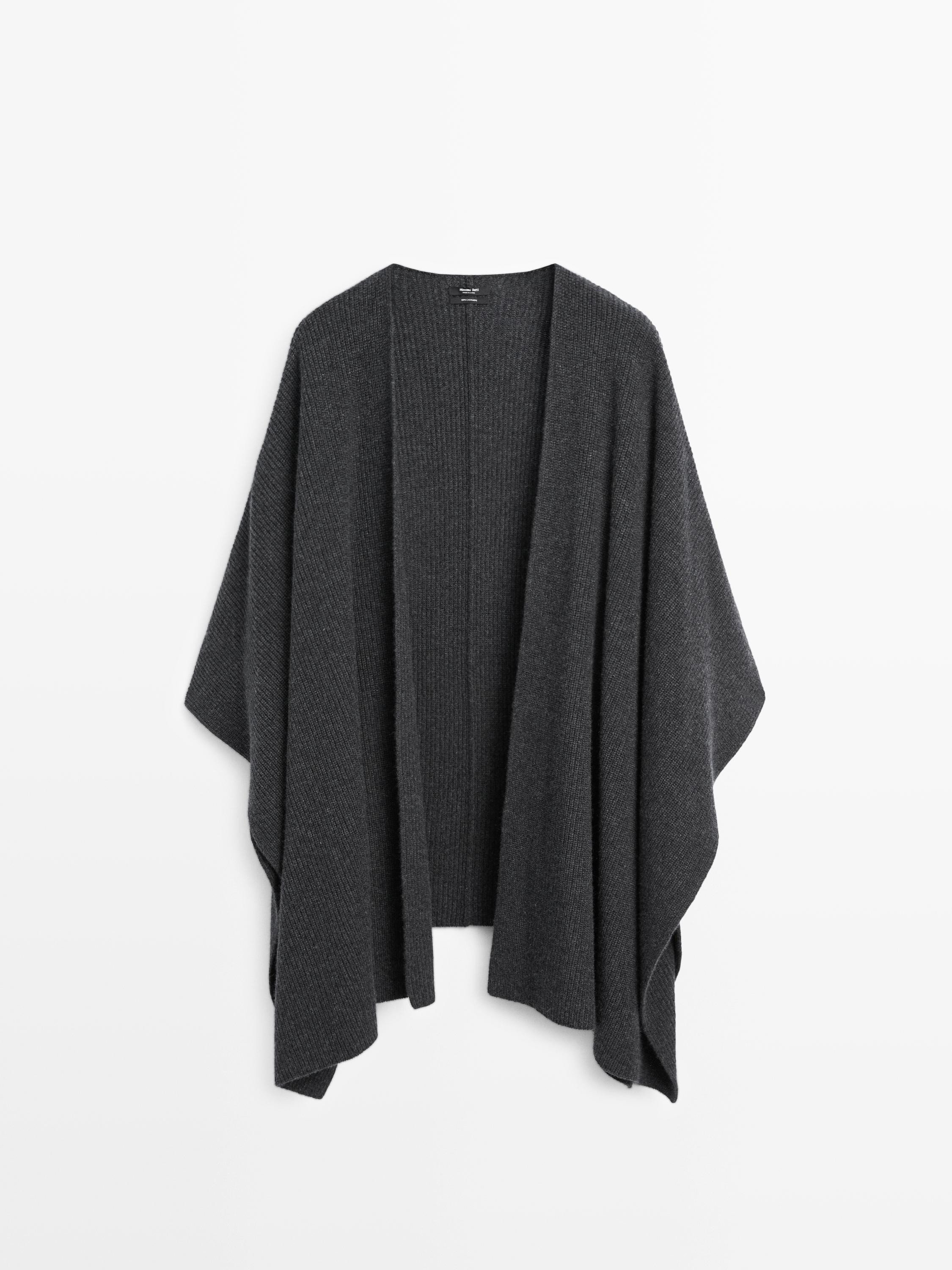 Cashmere knit cape | Massimo Dutti UK