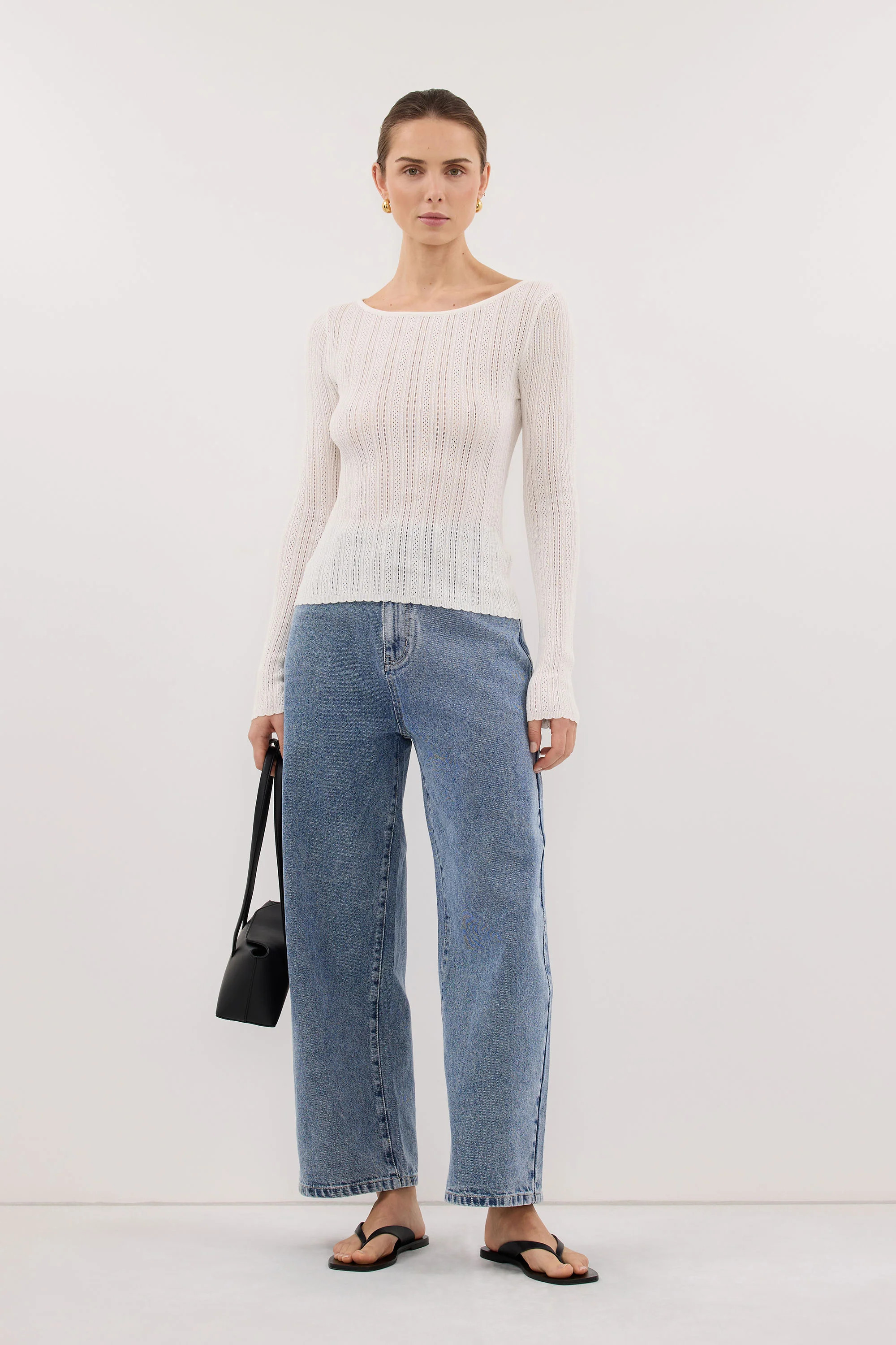 ELENA WHITE POINTELLE LS TOP | DISSH