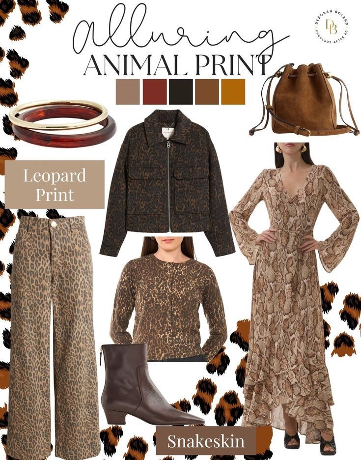Wildly chic 🐆🐍✨ This fall, animal prints are taking center stage—whether it’s the bold edge of leopard or the sleek sophistication of snakeskin. Perfect for adding drama, texture, and a touch of allure to your wardrobe. Pair with rich fall hues, luxe layers, and timeless accessories for a look that roars with confidence. 


#LTKSeasonal #LTKOver40 #LTKStyleTip