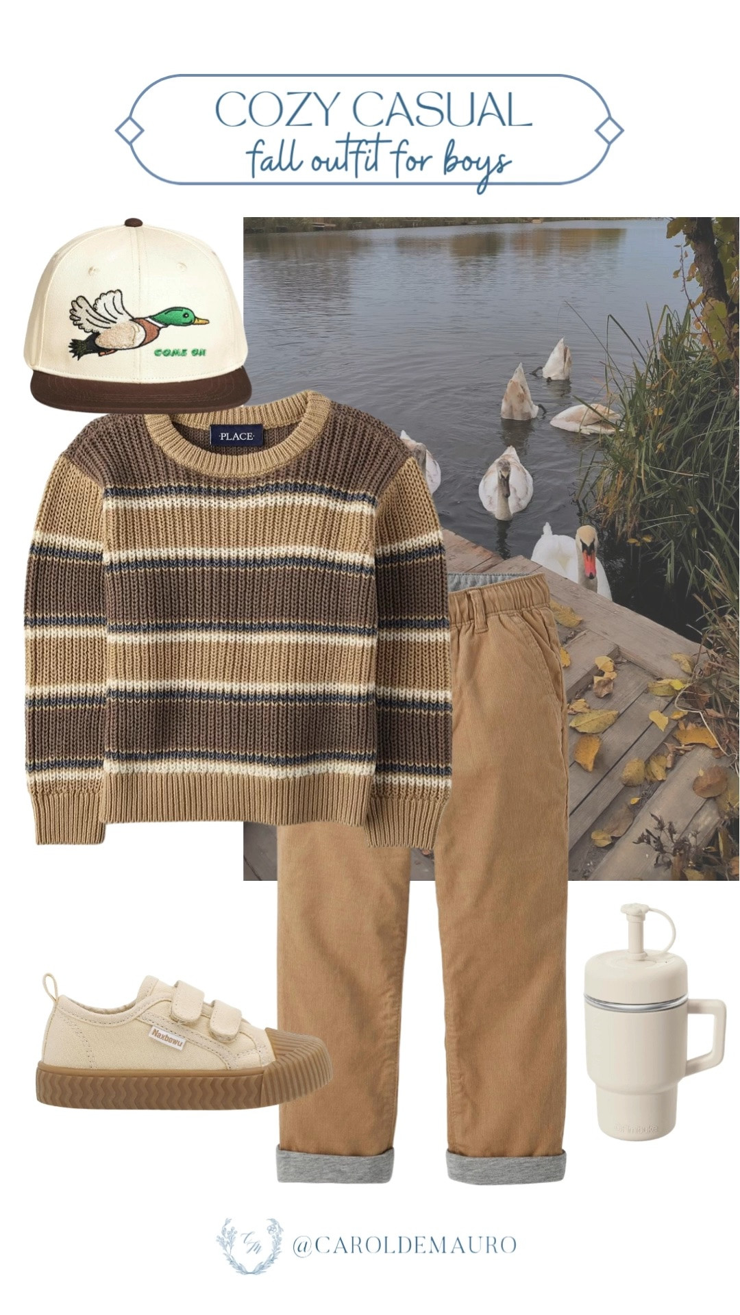 Striped sweater, corduroy pants, and the cutest duck hat for cool fall days by the water. Cozy layers little ones will actually want to wear.

boys fall outfit, kids cozy style, corduroy pants for boys, toddler fall fashion, kids sweater outfit, fall family style, boys clothing ideas, cozy kids outfit

#LTKootd #LTKSeasonal #LTKKids