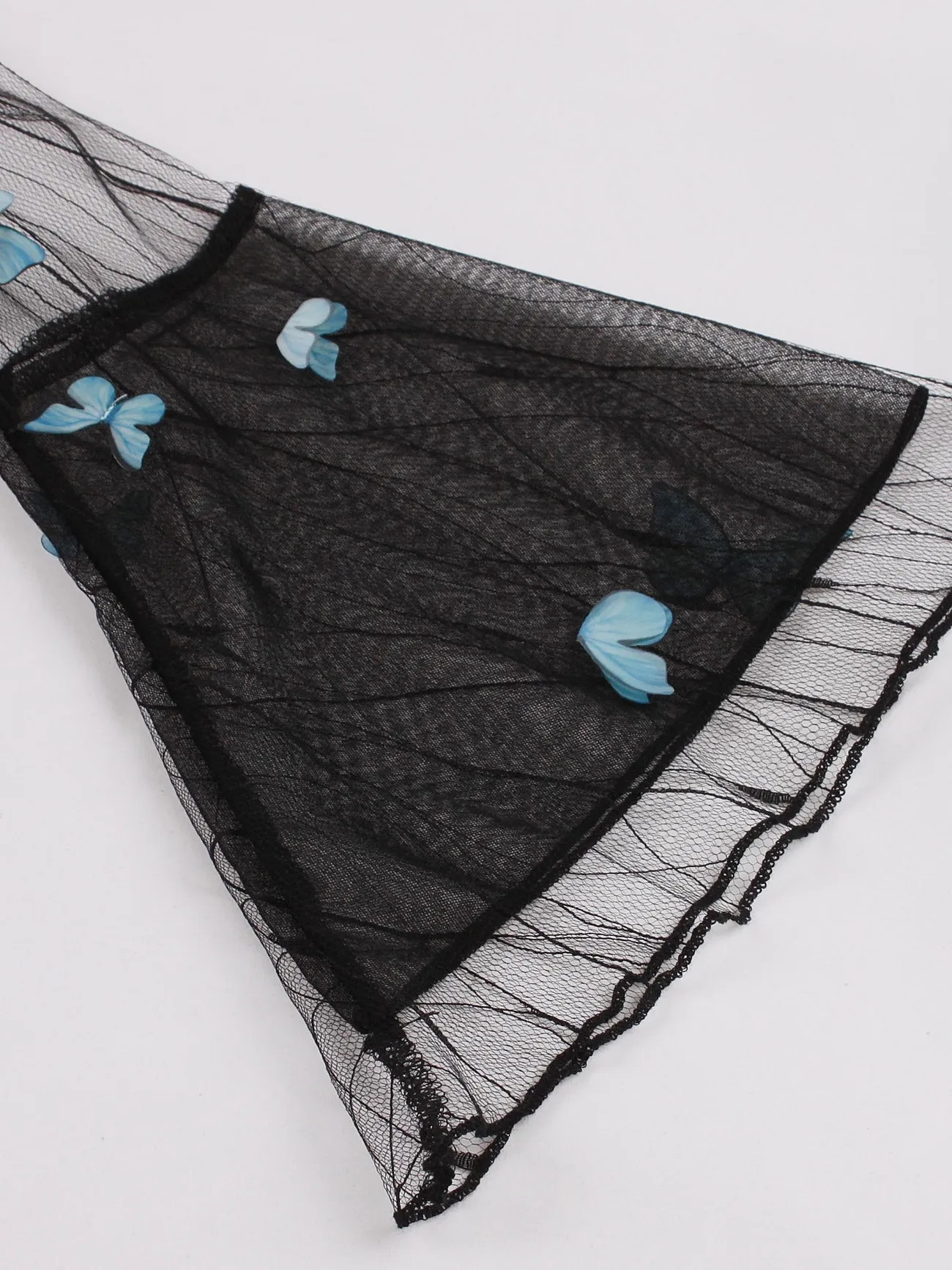 Plus Size Elegant Dress, Women's Plus Butterfly Applique Bell Sleeve Contrast Mesh Retro Dress | Temu Affiliate Program