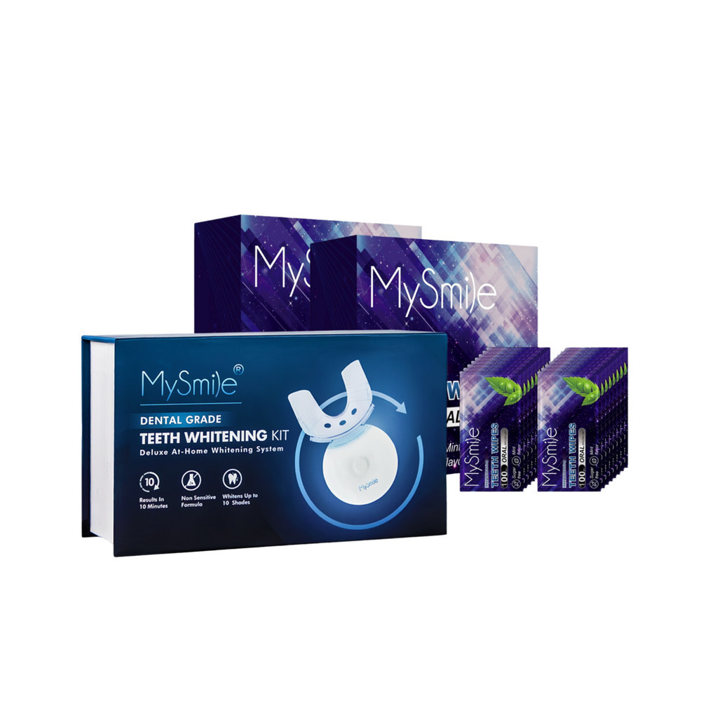 MySmile Original Teeth Whitening Kit With Teeth Wipes Double Pack - 5 LED Light Kit With Wipes | Ulta