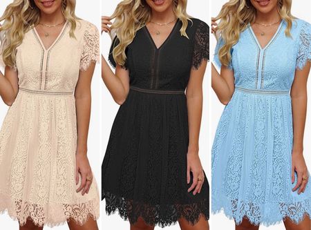 These lace cocktail dresses would be so perfect for a spring wedding!! Fit is TTS. 

WEDDING DRESS
WEDDING GUEST DRESS
COCKTAIL DRESS
SPRING DRESS

#LTKwedding #LTKsalealert #LTKunder50