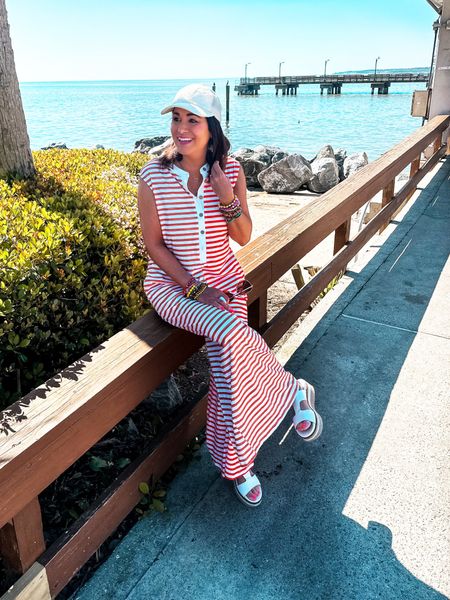 The cutest stripe sleeveless jumpsuit! Perfect for traveling or if you just want to be comfy!

I’m 5’4 and wearing a size small

Jumpsuit// romper// stripes

#LTKSeasonal #LTKfindsunder50