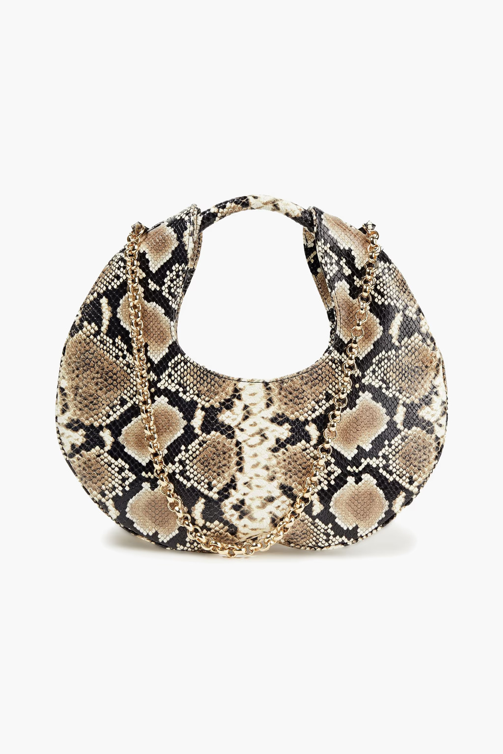 Lune snake-effect leather shoulder bag | The Outnet (UK and Europe)