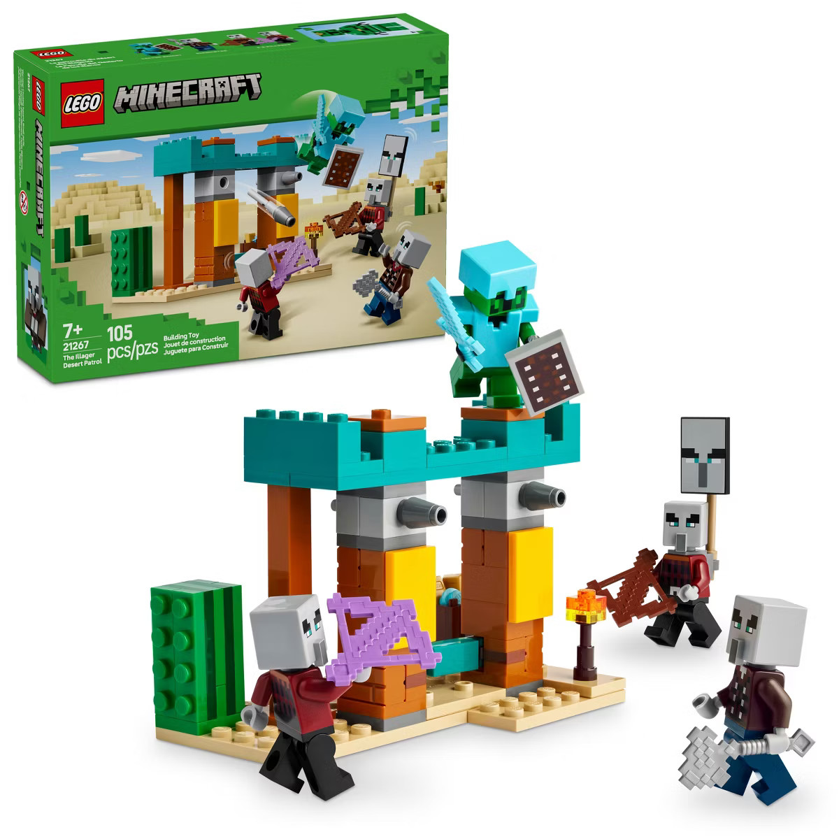 LEGO Minecraft The Illager Desert Patrol Toy Figures and Building Playset 21267 | Target