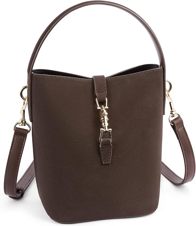 BOSTANTEN Small Bucket Bag for Women Trendy Vegan Leather Crossbody Bags Shoulder Purses Designer... | Amazon (US)