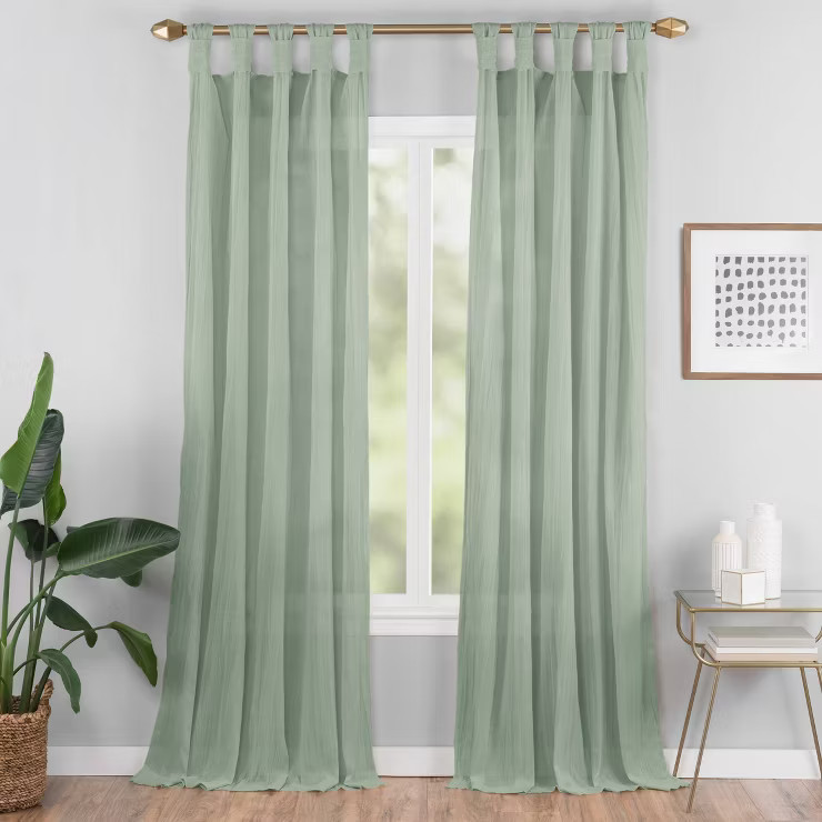 Priya Tab Top Light Filtering Window Curtain Panel - Vue | Target