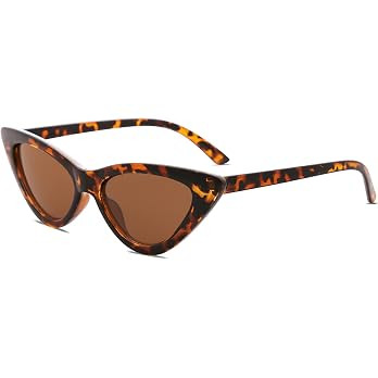 SOJOS Retro Vintage Narrow Cat Eye Sunglasses for Women Clout Goggles Plastic Frame SJ2044 | Amazon (US)